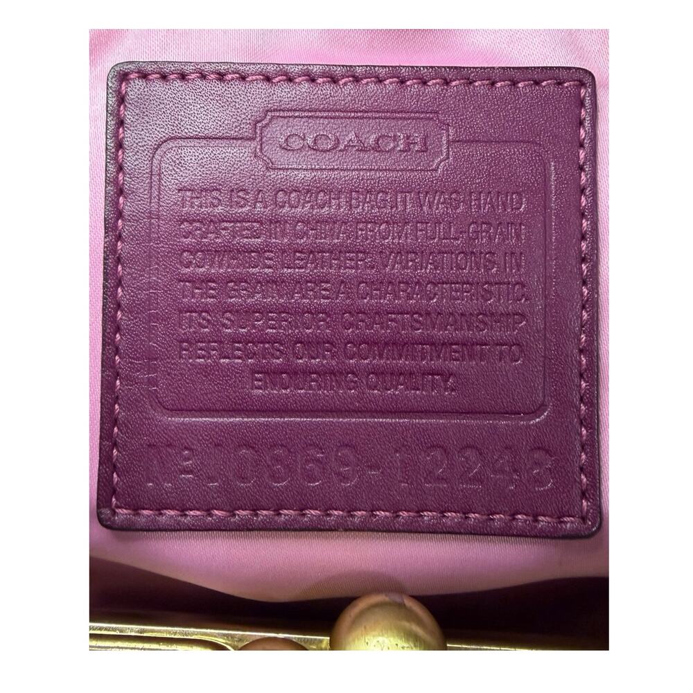 Y2K Coach 12248 Ergo Leather Pleated Framed Satchel Bag & Wristlet - Picture 13 of 14
